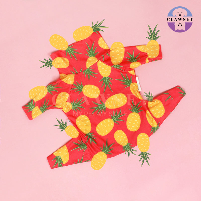 Clawset - Pet Fashion - Protection Suit - Fruity Collection - Pineapple (Nanas)