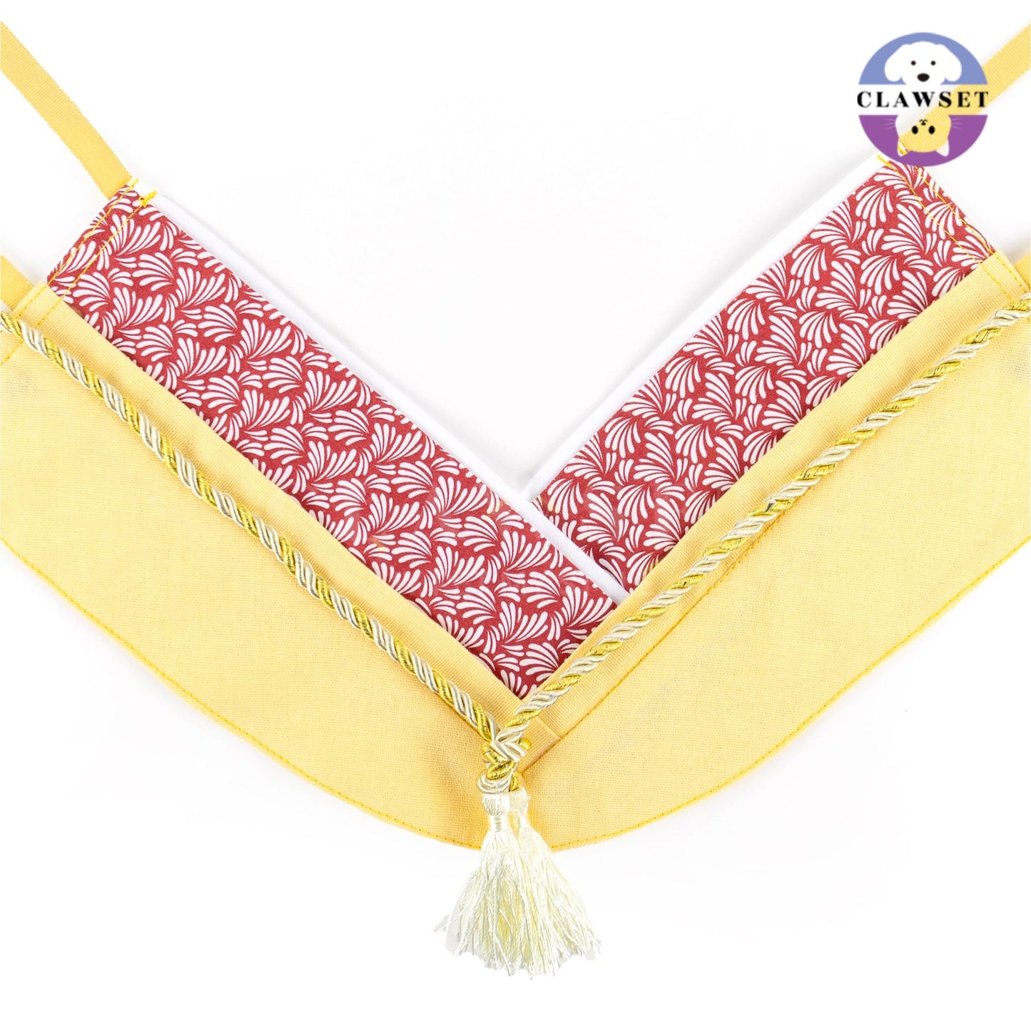 Clawset - Pet Fashion - Yukata Collar - Inusama Collection - Custard Yellow