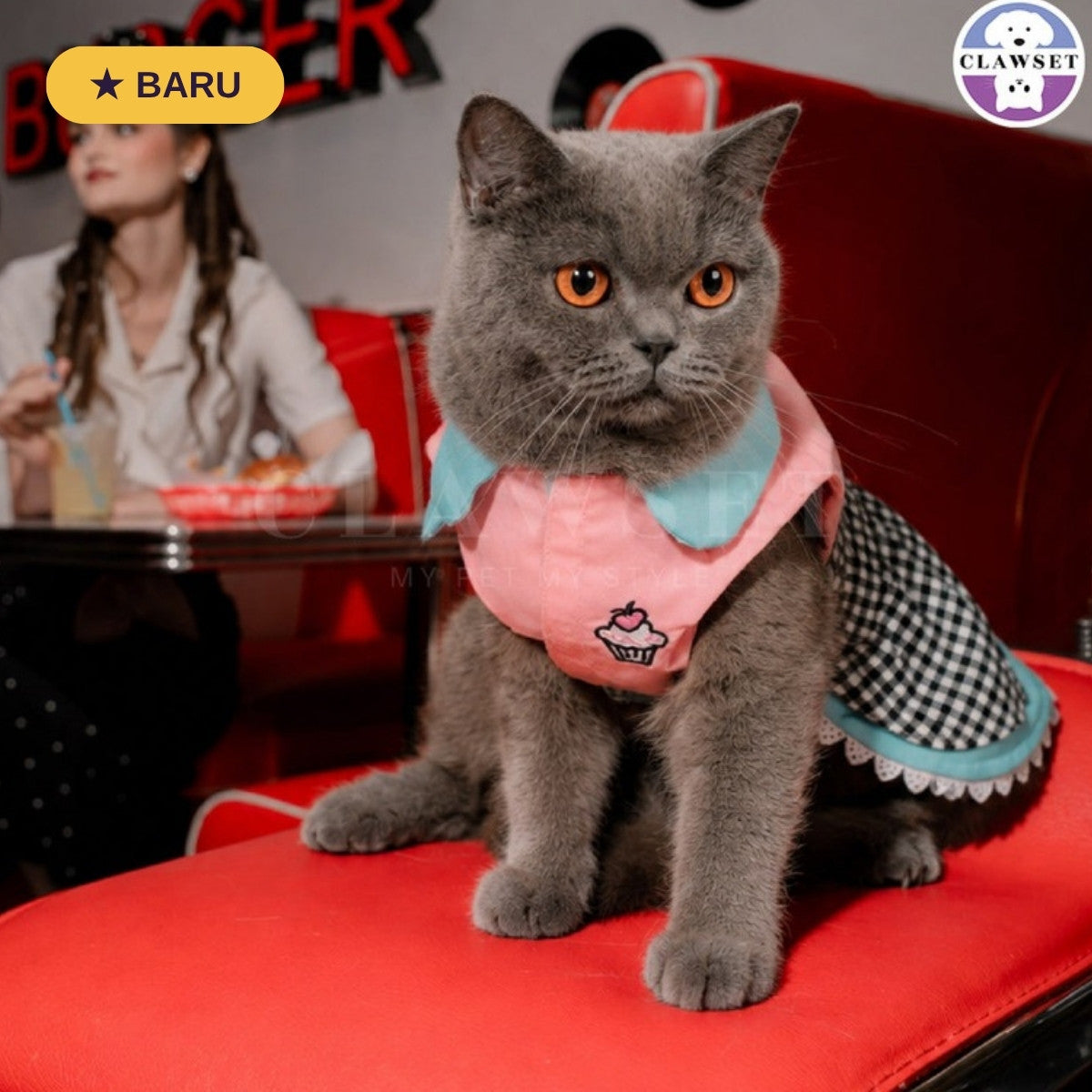 The 50s Diner Pet Costume - kostum retro anjing & kucing