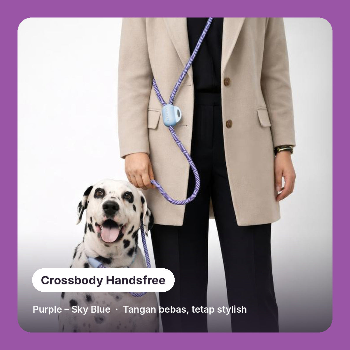 Tali Tuntun Anjing Multifungsi All In One – Handsfree + Kalung