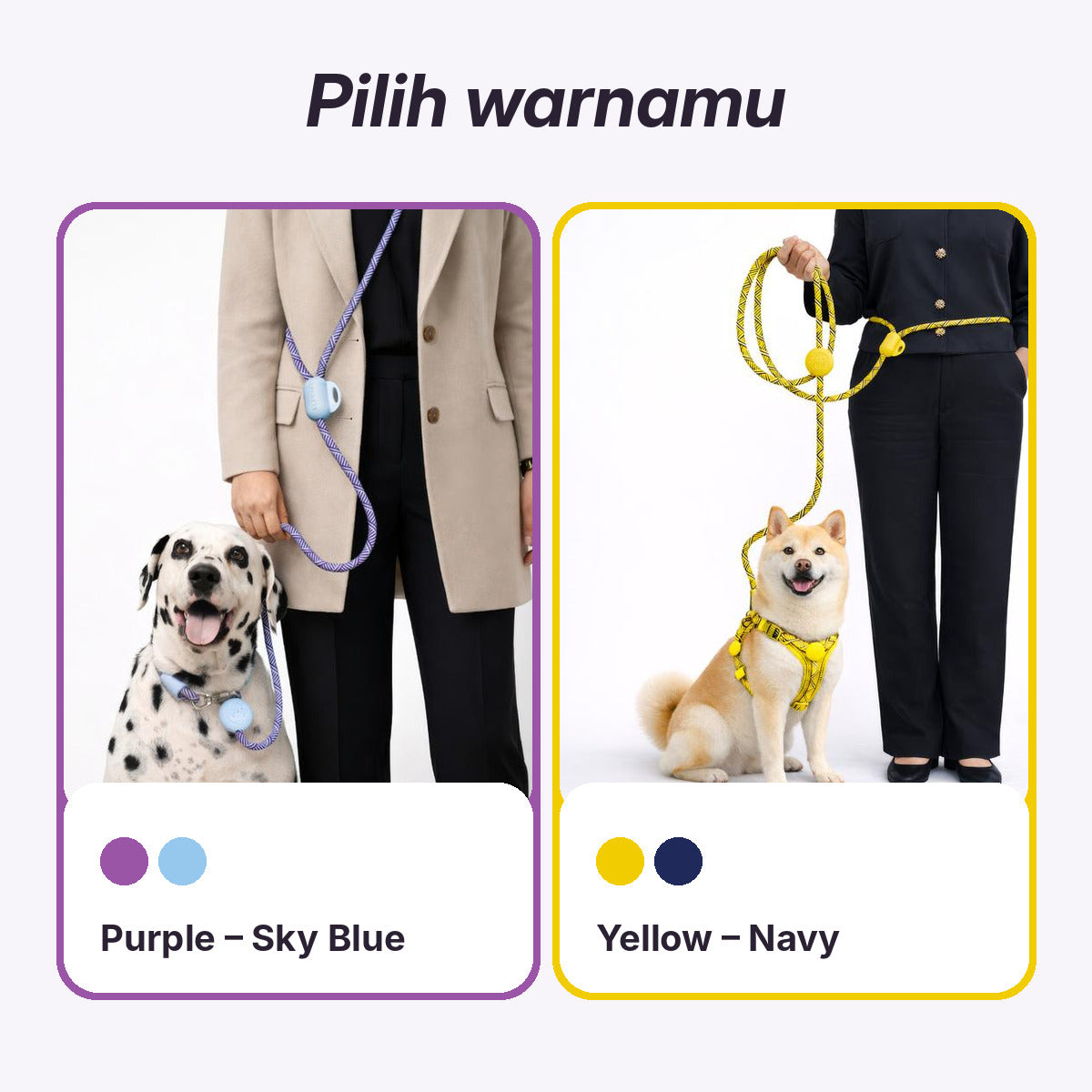 Tali Tuntun Anjing Multifungsi All In One – Handsfree + Kalung