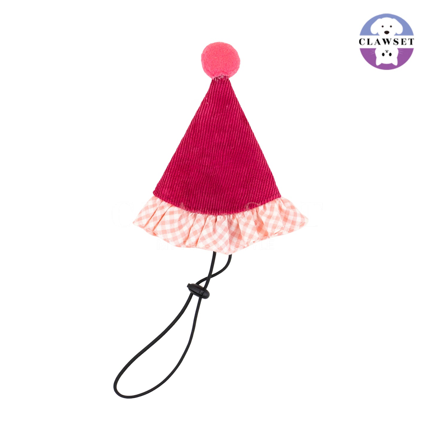 Clawset - Pet Accessories - Birthday Hat (Topi Ulang Tahun) - Pink