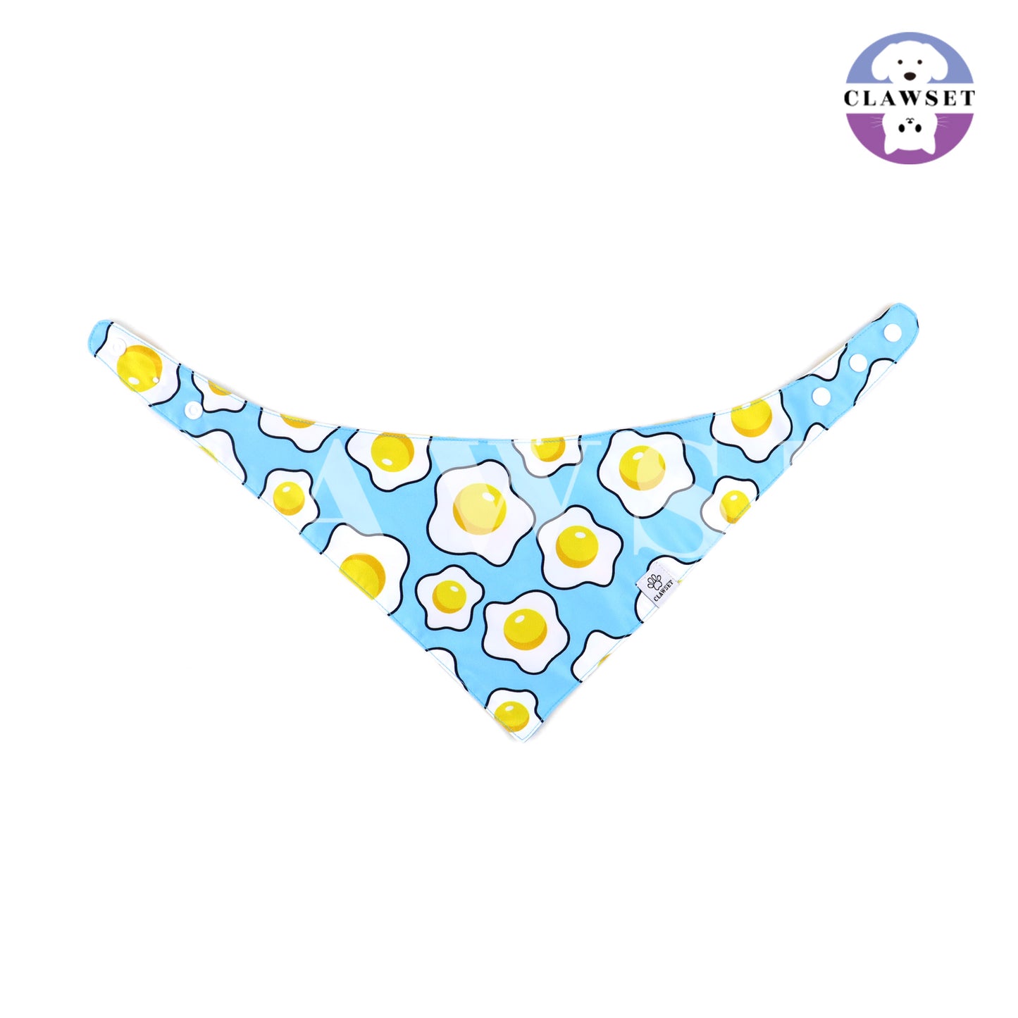 Clawset - Pet Scarf (Syal) - Im So Hungry - Fried Egg Light Blue (Biru Langit)