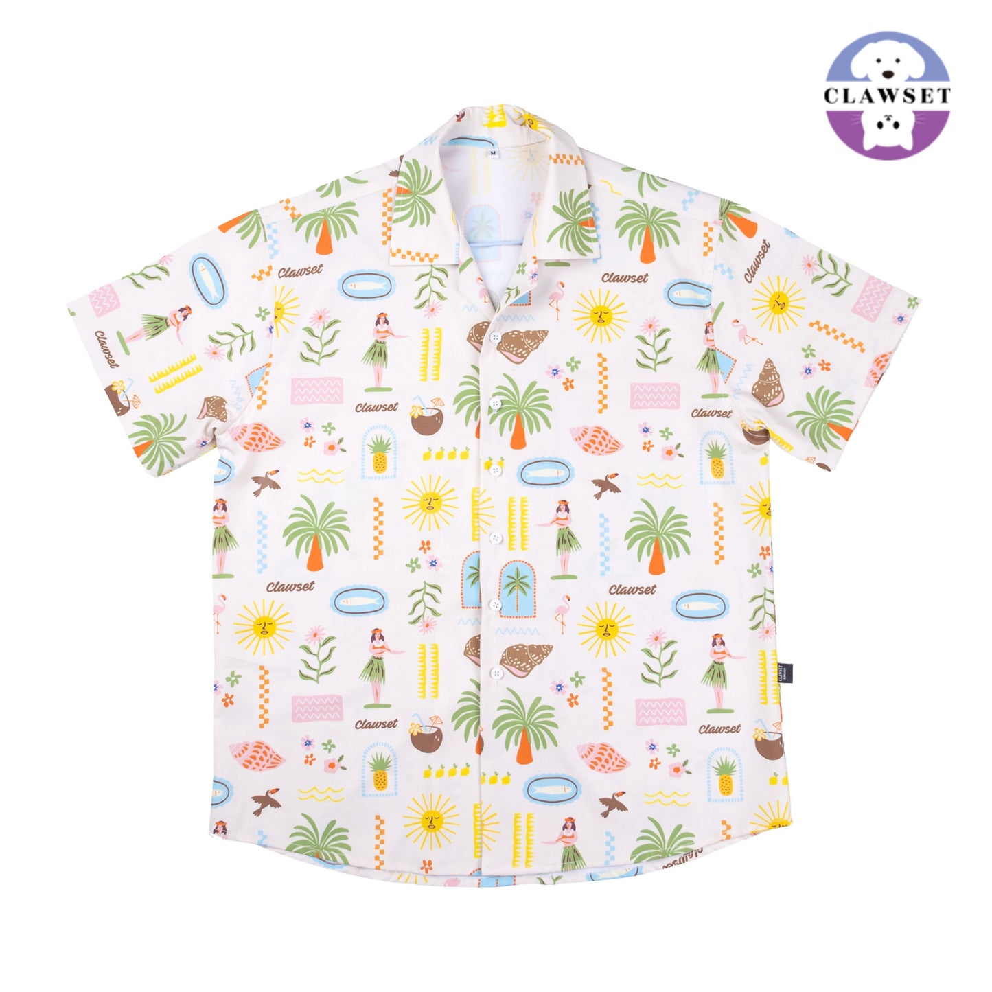 Clawset - Human Shirt (Baju Unisex) - Aloha Summer - Sand Cream