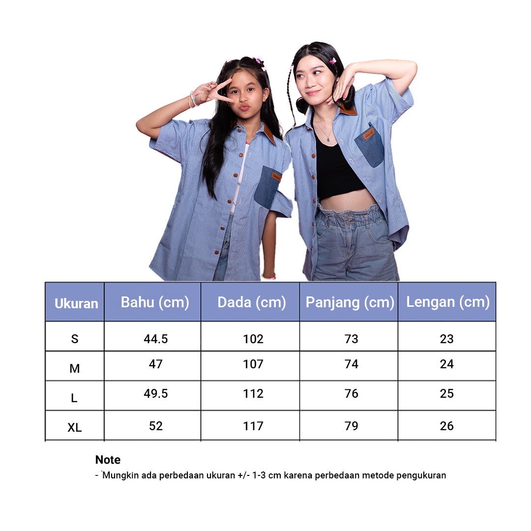 Clawset - Human Shirt - Denim Shirt - Stripe, Blue