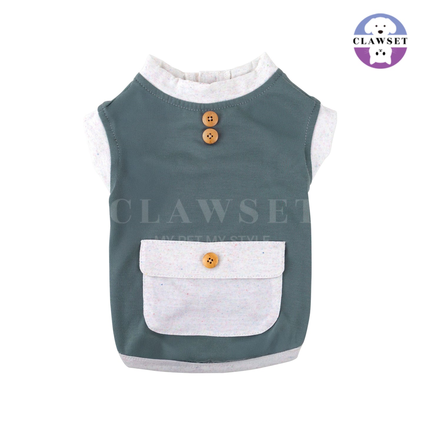 Clawset - Tank Top (Baju Anjing & Kucing) - Eco Tail - Charcoal Blue