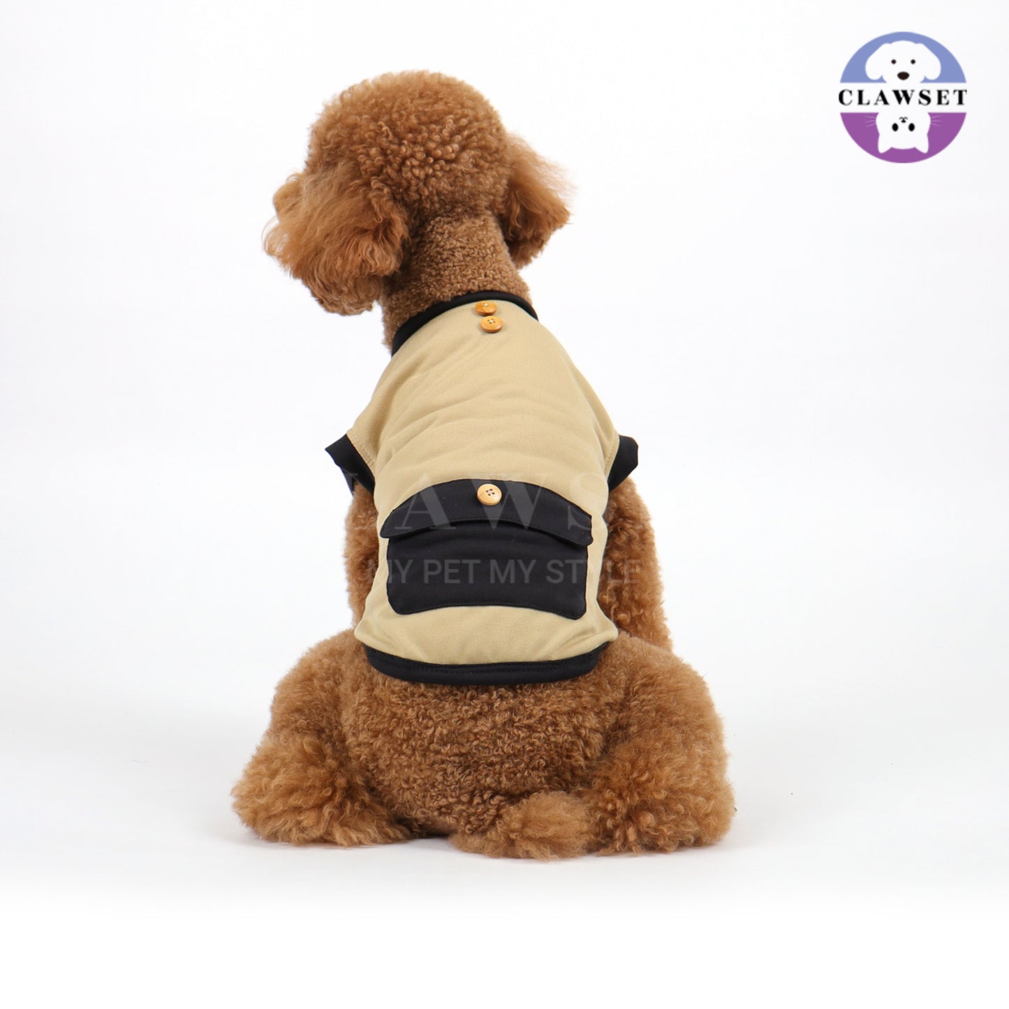 Clawset - Tank Top (Baju Anjing & Kucing) - Eco Tail - Beige