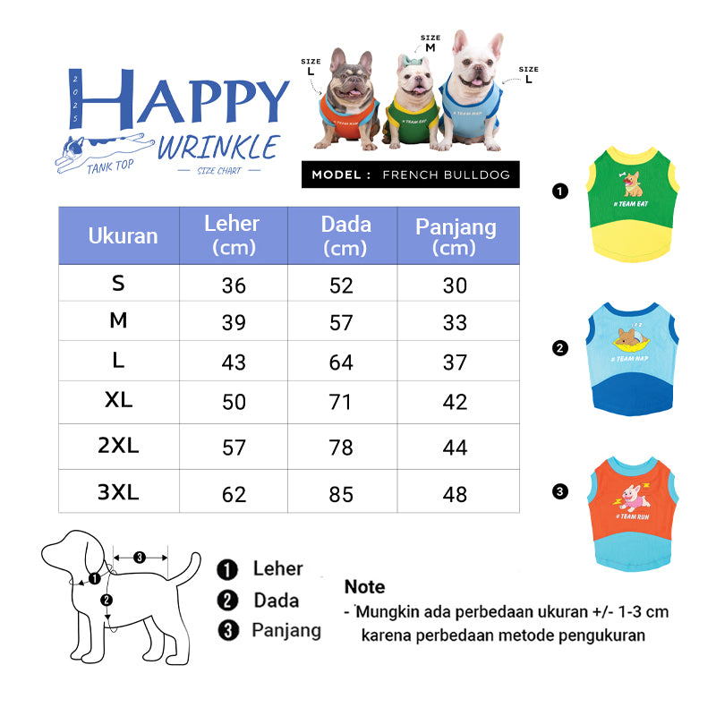 Clawset - Sporty Collection - Tank Top (Baju Anjing & Kucing) - Team Run (Orange)