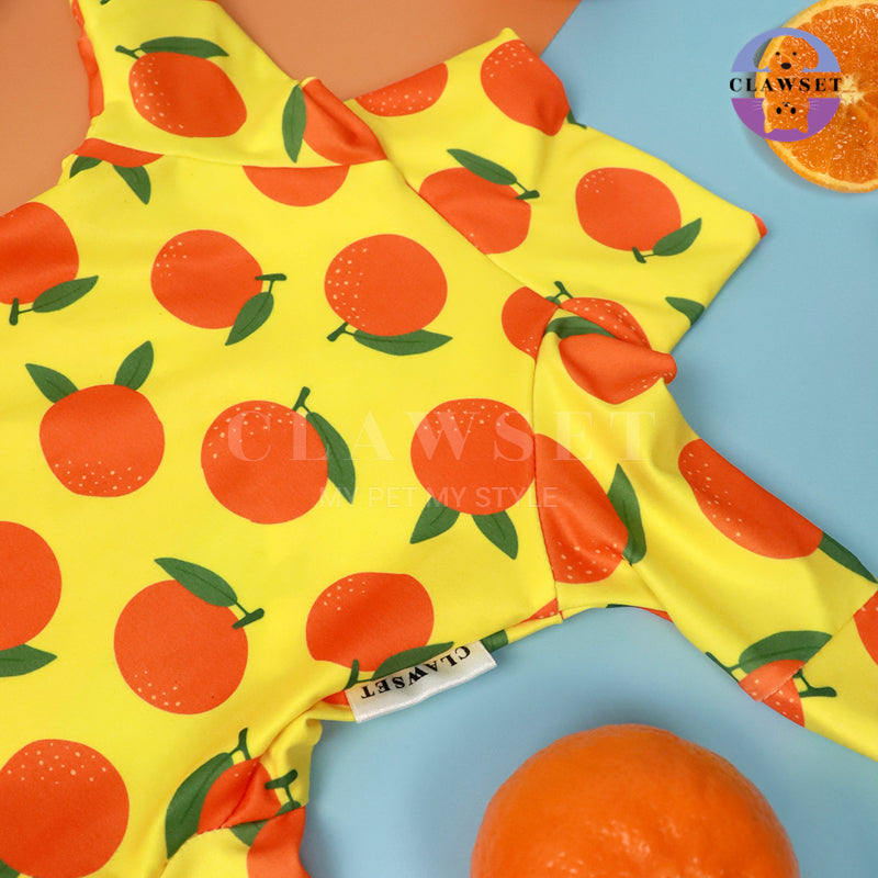 Clawset - Pet Fashion - Protection Suit - Fruity Collection - Orange (Jeruk)