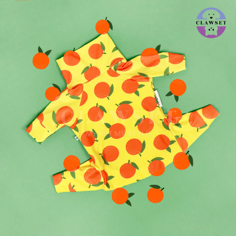 Clawset - Pet Fashion - Protection Suit - Fruity Collection - Orange (Jeruk)