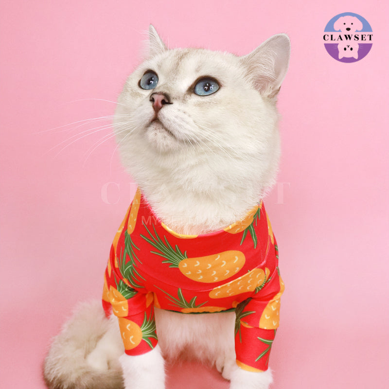 Clawset - Pet Fashion - Protection Suit - Fruity Collection - Pineapple (Nanas)