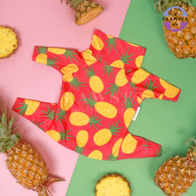 Clawset - Pet Fashion - Protection Suit - Fruity Collection - Pineapple (Nanas)