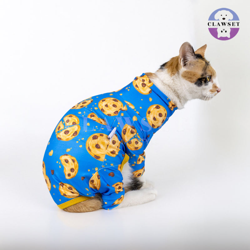 Clawset - Pet Fashion - Foodie Collection - Protection Suit - Cookie Blue (Biru)