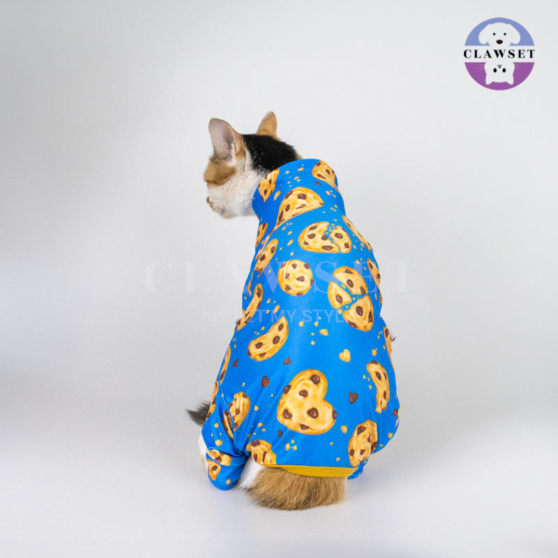 Clawset - Pet Fashion - Foodie Collection - Protection Suit - Cookie Blue (Biru)