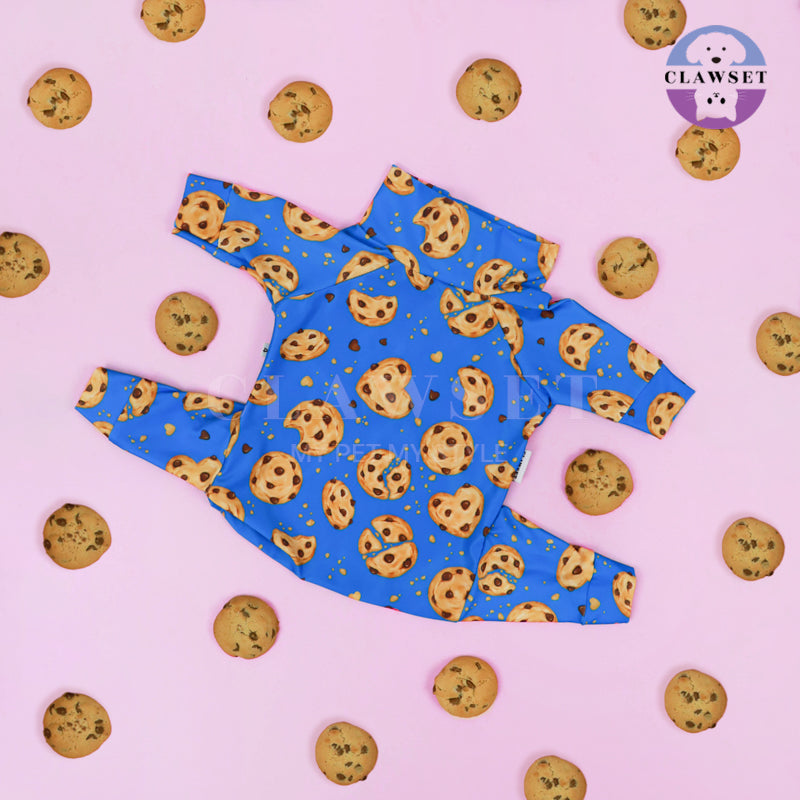 Clawset - Pet Fashion - Foodie Collection - Protection Suit - Cookie Blue (Biru)