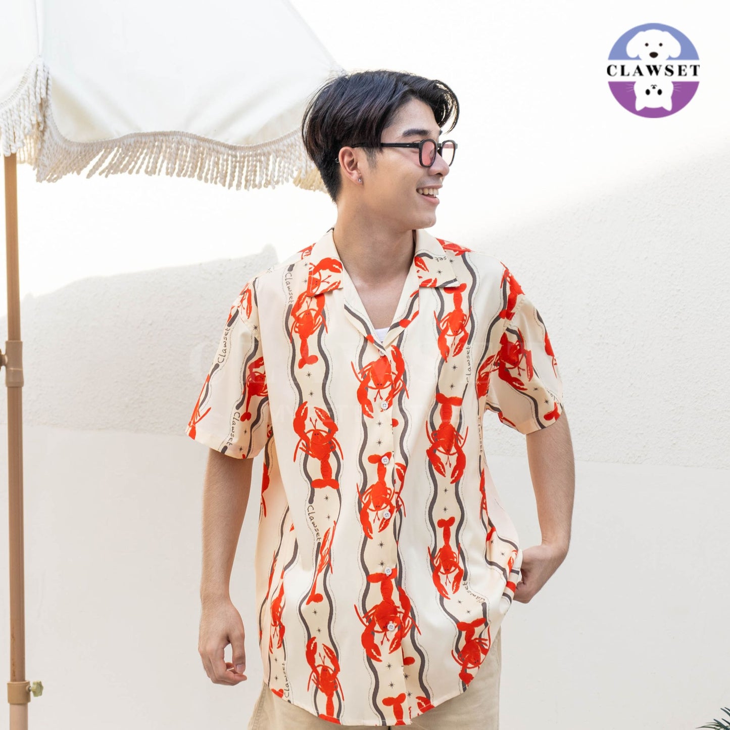 Clawset - Shirt Collection Unisex (Baju Unisex) - Italian Summer - Lobster Cream