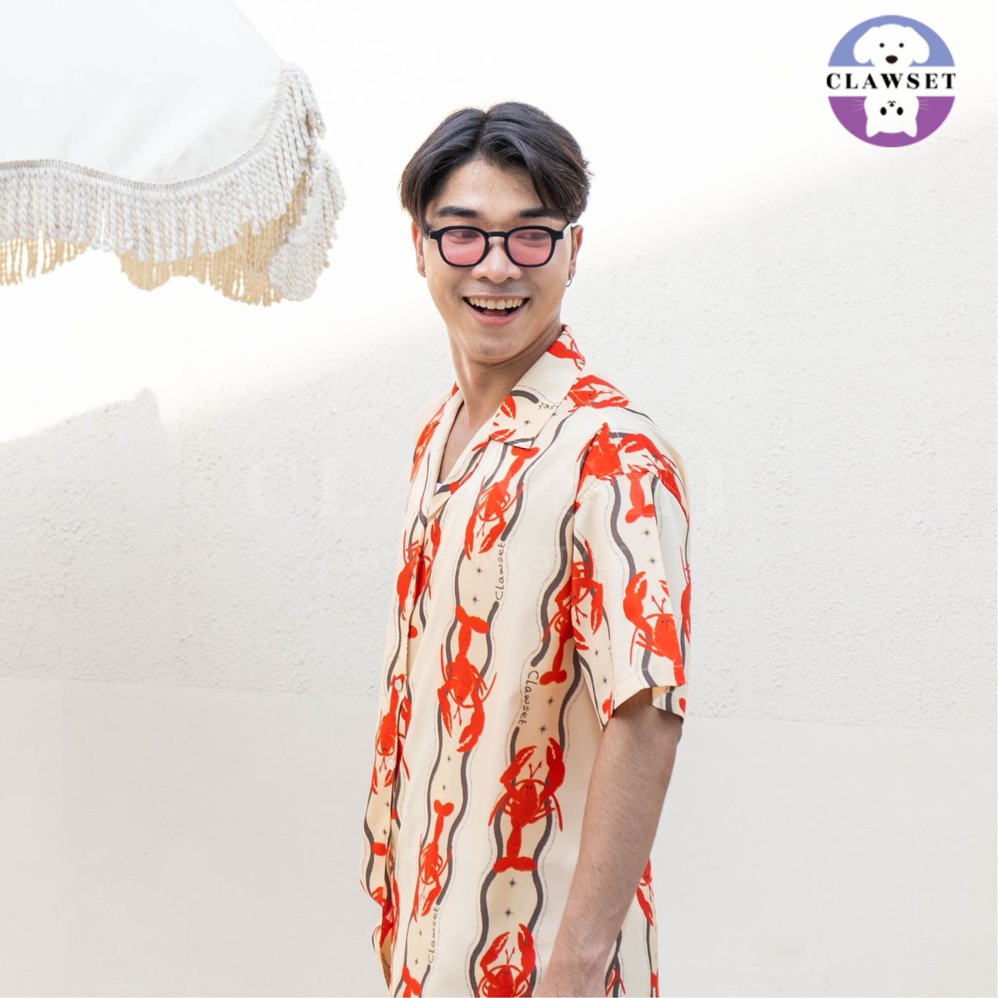Clawset - Shirt Collection Unisex (Baju Unisex) - Italian Summer - Lobster Cream