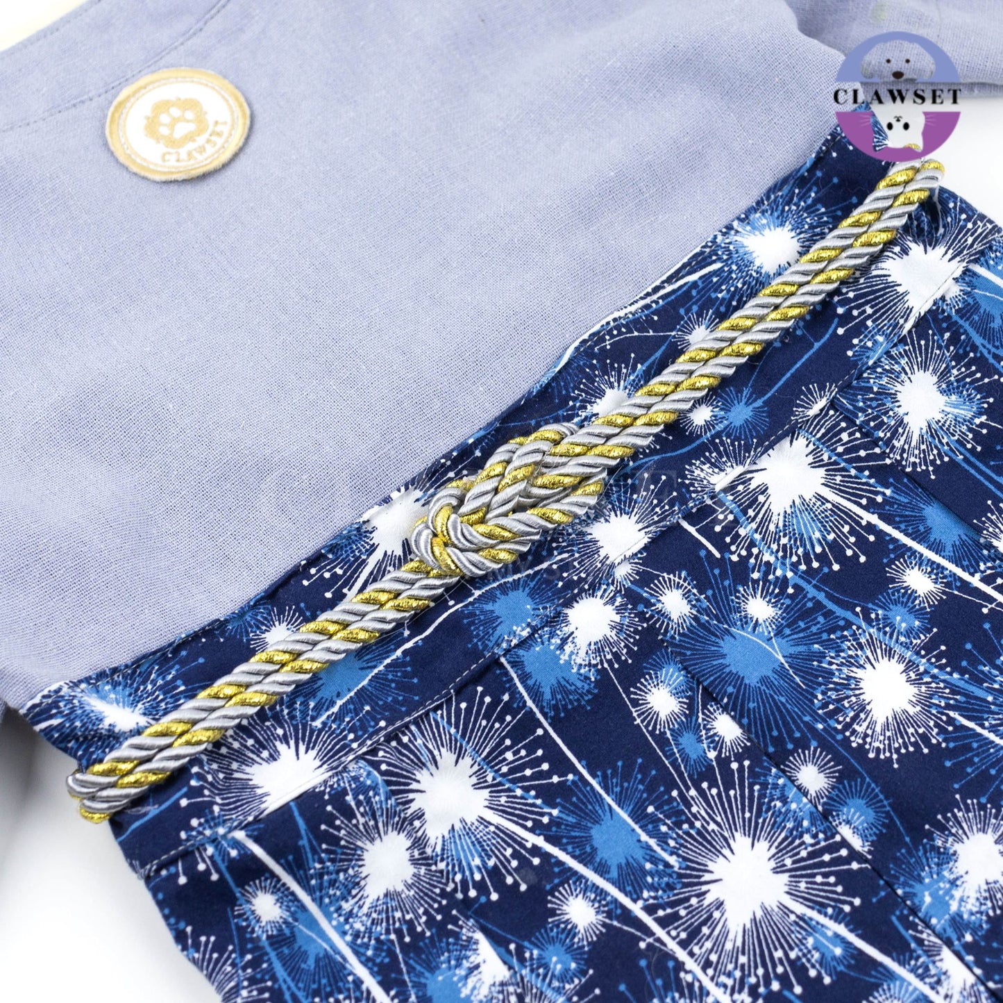 Clawset - Pet Fashion - Yukata - Inusama Collection - Tampopo - Grey