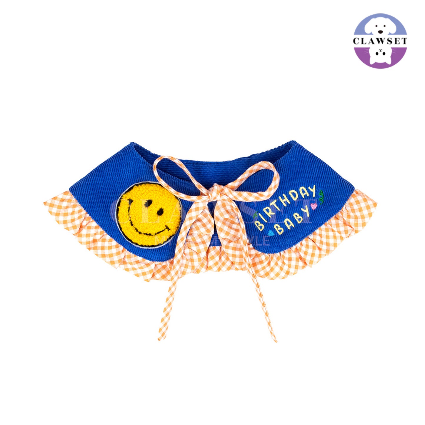 Clawset - Pet Accessories - Birthday Collar - Blue (Biru)