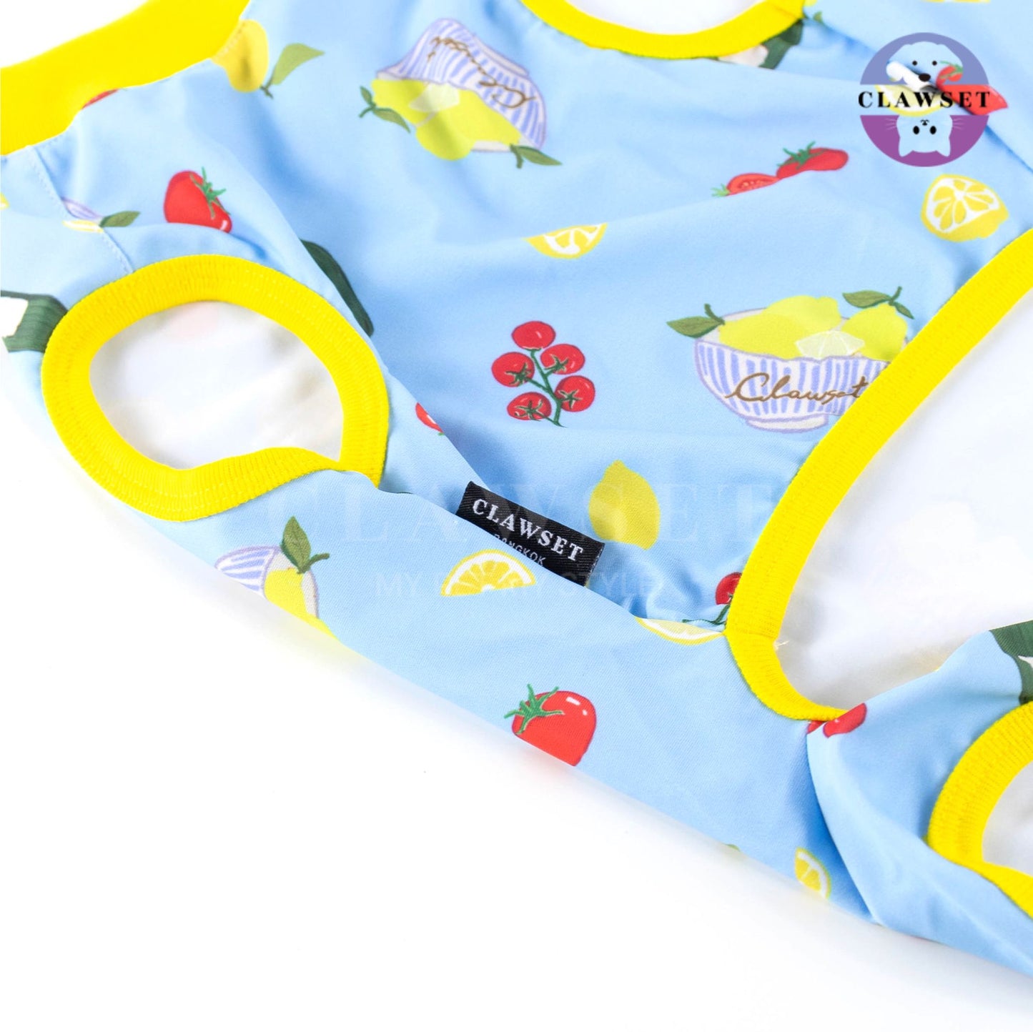 Clawset - Pet Activewear - Italian Summer - Lemon Blue