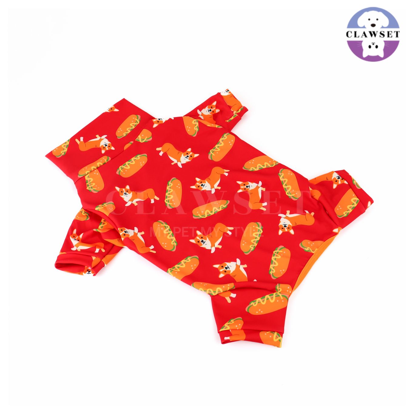 Clawset - Pet Fashion - Corgi Collection - Protection Suit - Red (Merah)
