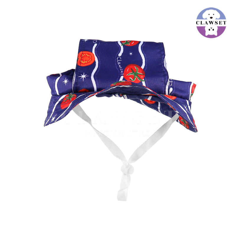 Clawset - Pet Hat - Italian Summer - Tomato Navy