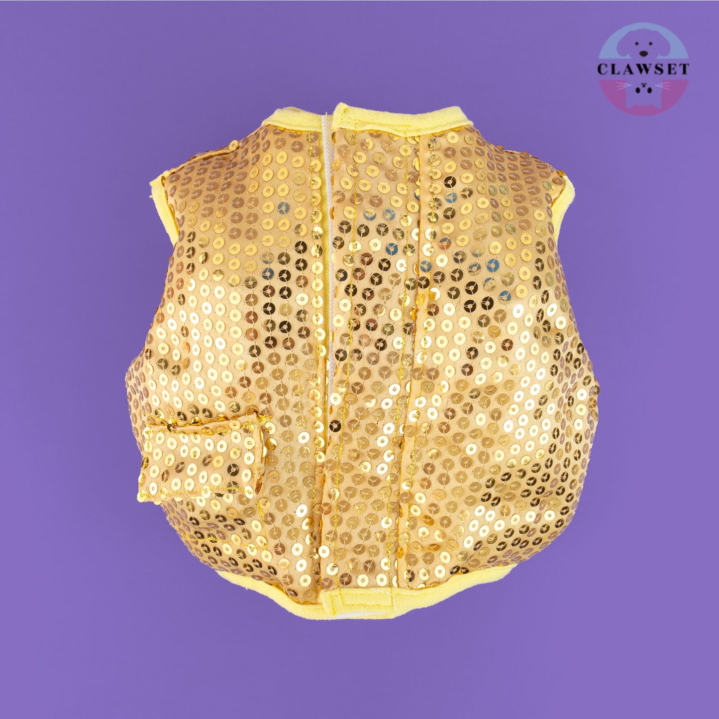 Clawset - Pet Costume - After Party - Disco Ball Gold