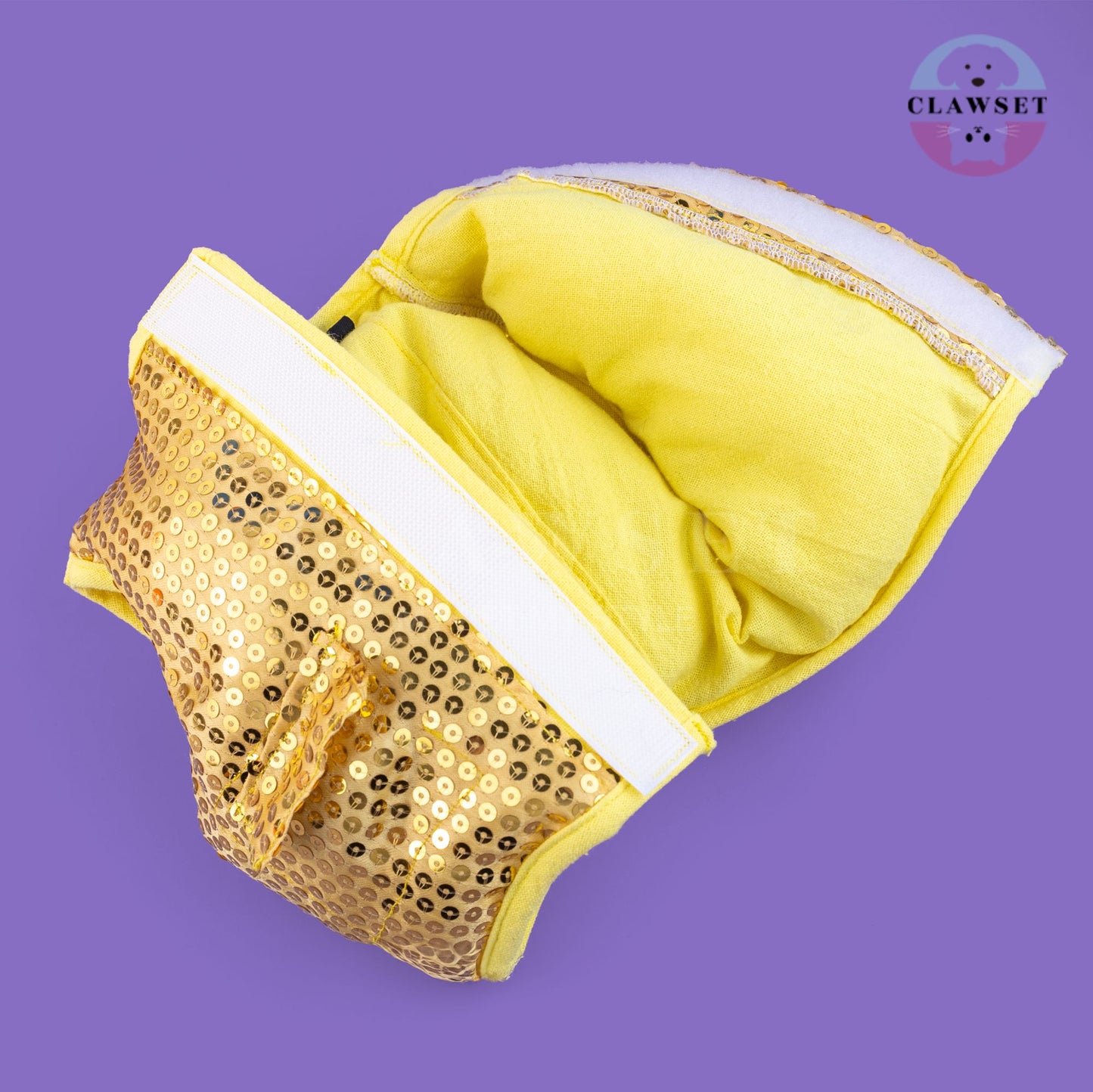 Clawset - Pet Costume - After Party - Disco Ball Gold