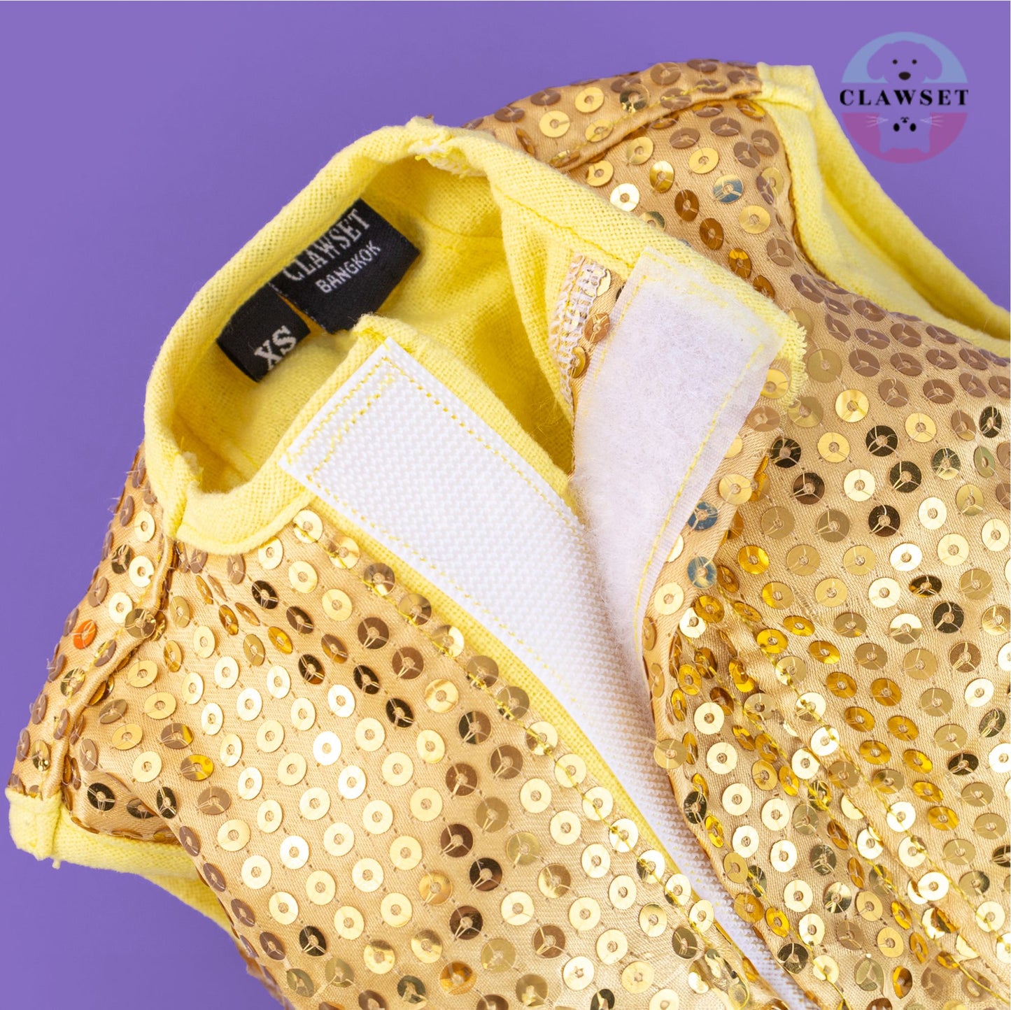 Clawset - Pet Costume - After Party - Disco Ball Gold