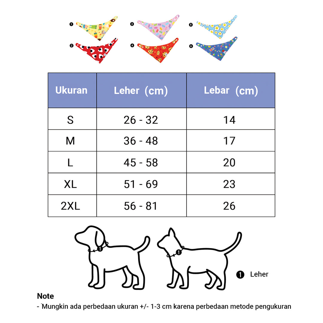 Clawset - Pet Scarf (Syal) - Im So Hungry - Cookie Orange