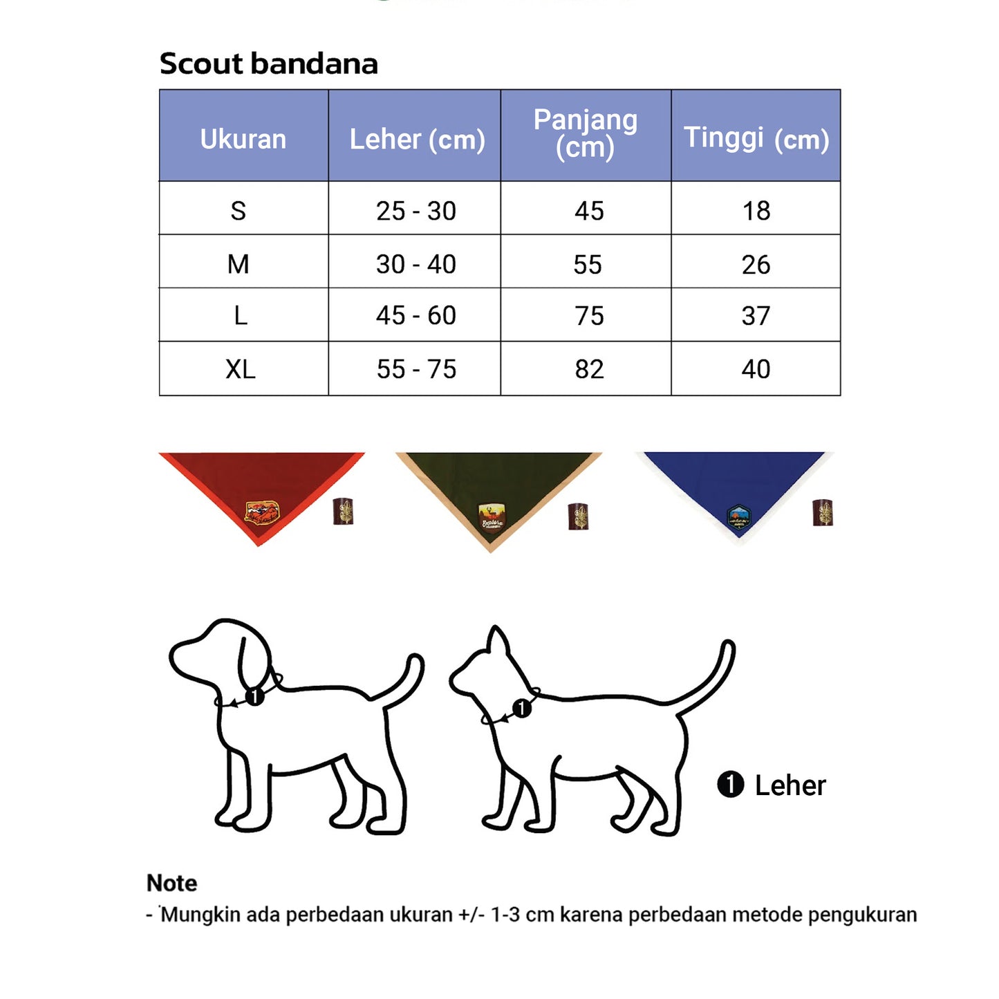 Clawset - Pet Scarf (Syal) - Scout Collection - Green (Hijau)