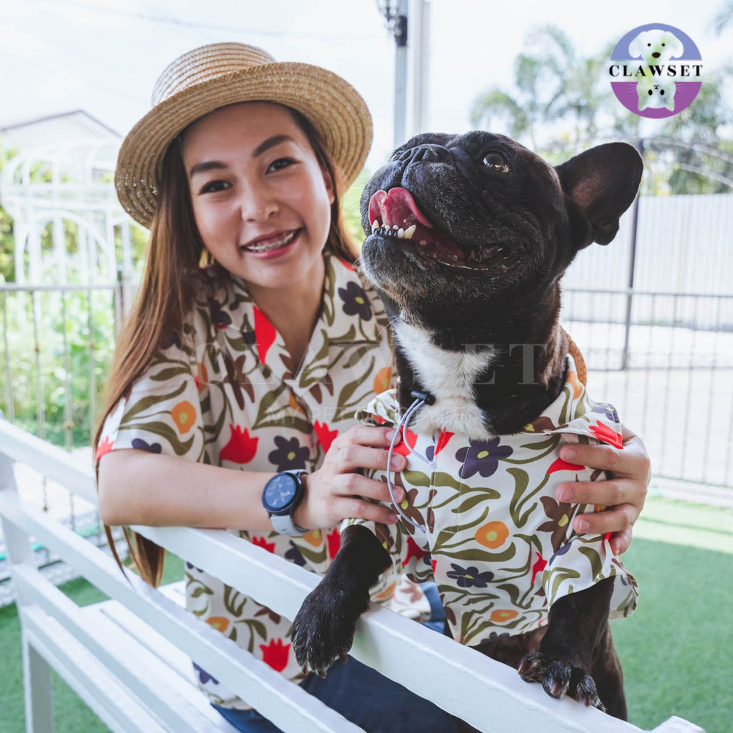 Clawset - Shirt Collection Unisex (Baju Unisex)  - Hawaii Happy Paradise - Cream