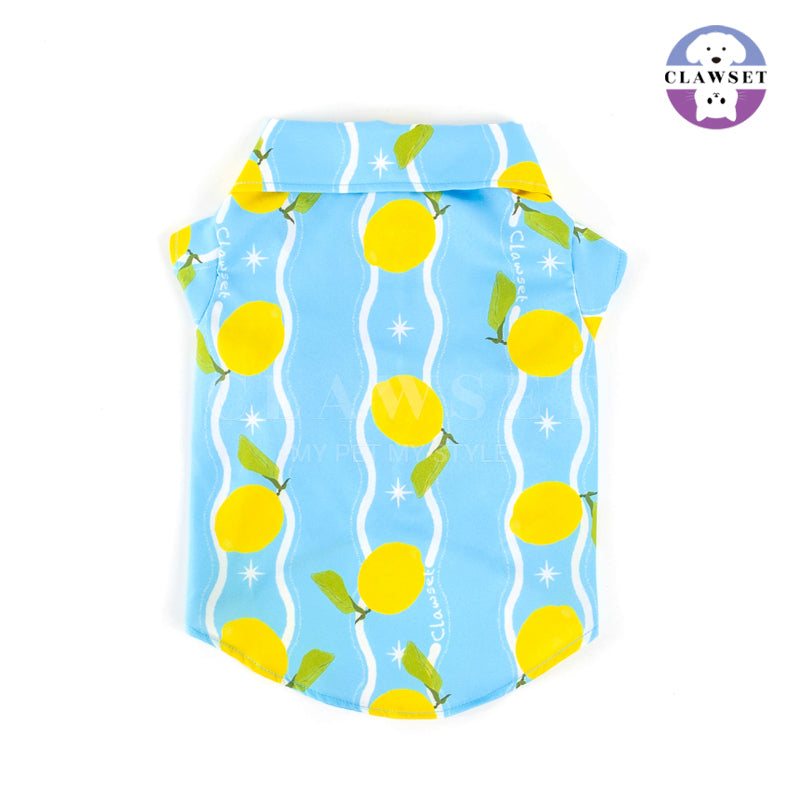 Clawset - Pet Shirt - Italian Summer - Lemon Blue