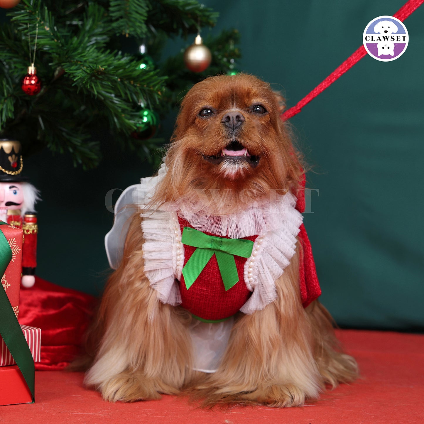 Clawset - Clara Harness with Leash Set  - Red