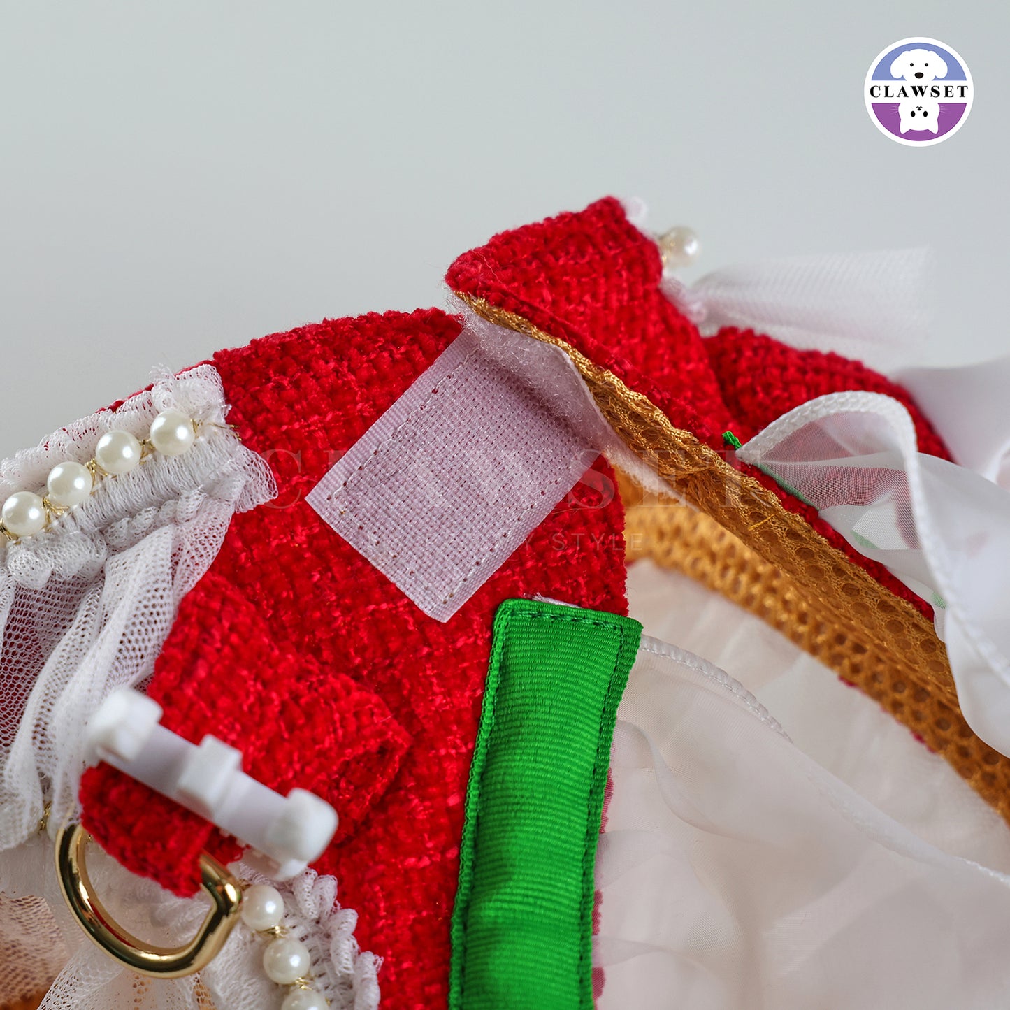 Clawset - Clara Harness with Leash Set  - Red