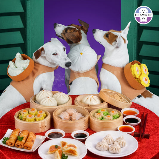 Clawset - Pet Costume - Chinese New Year - Gyoza/ Siomay/ Bakpao Set