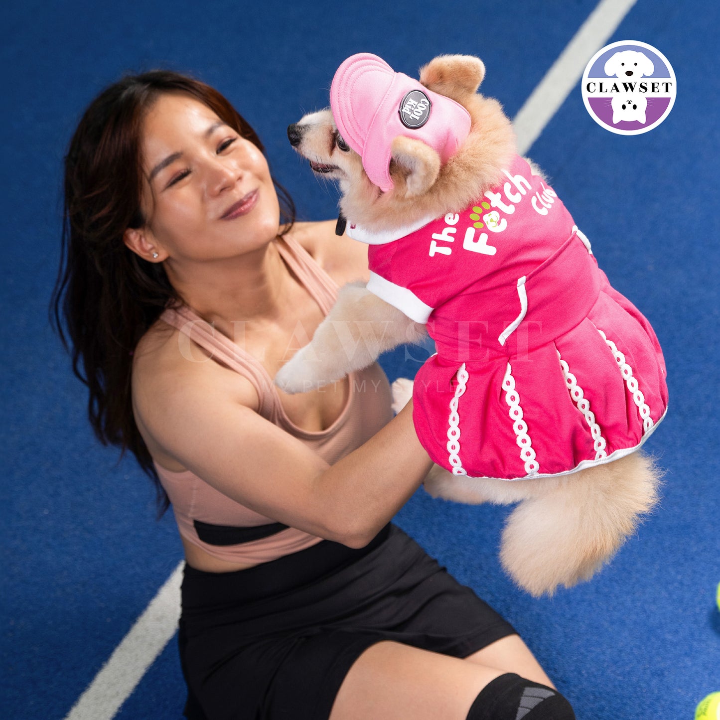 Clawset - Padel Tennis Collection - Pet Sport Dress - Pink