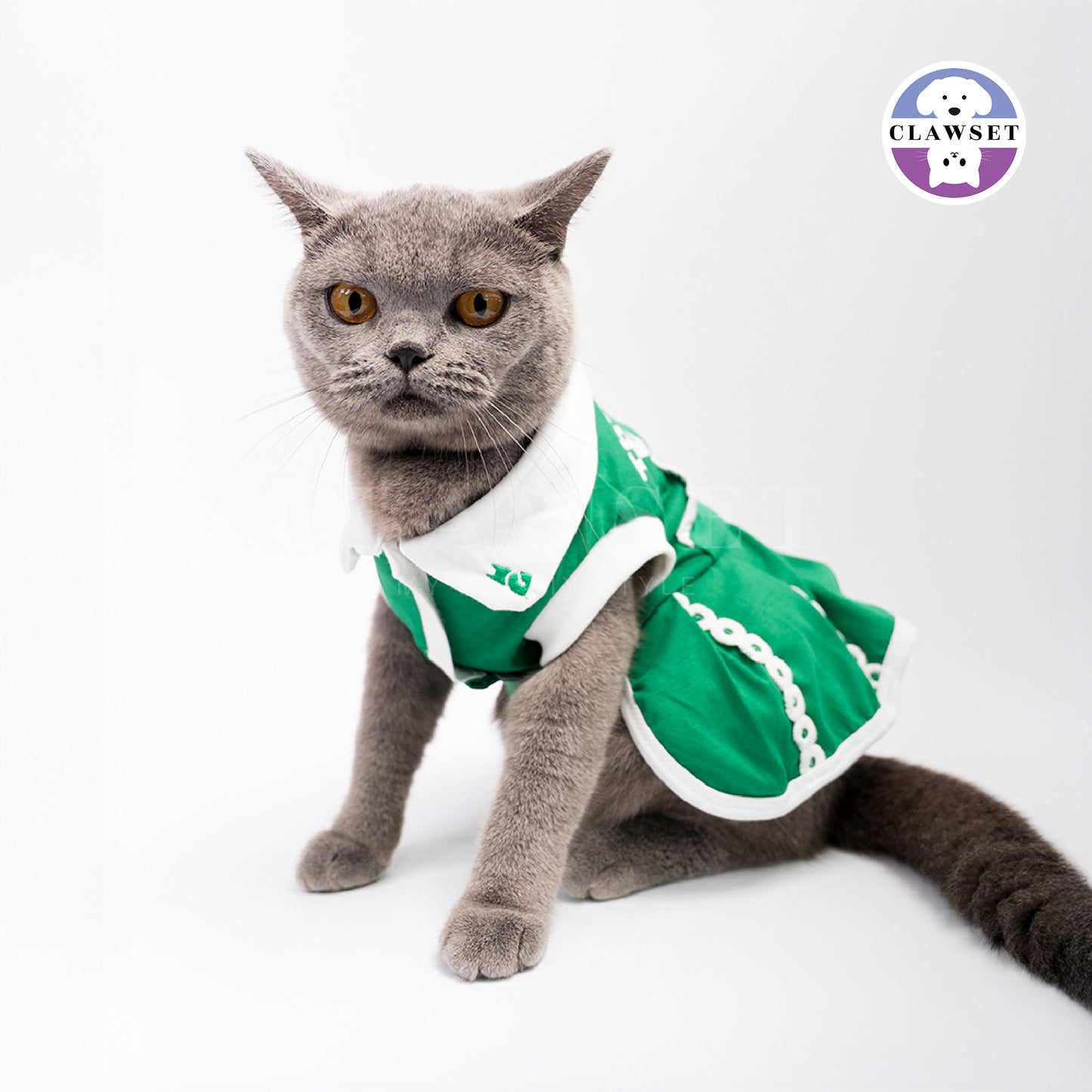 Clawset - Padel Tennis Collection - Pet Sport Dress - Green