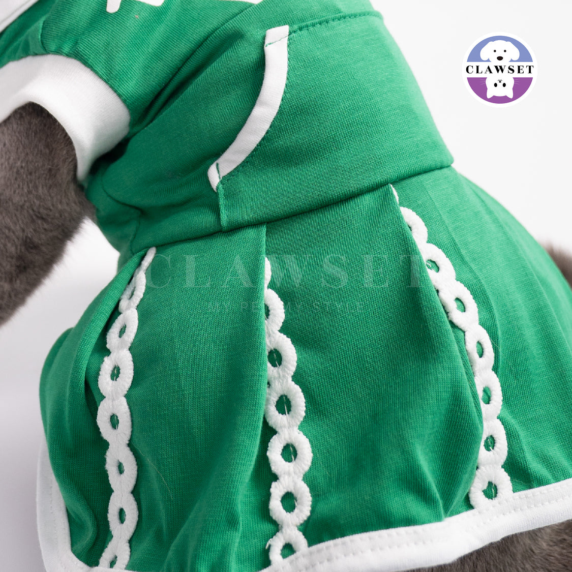 Clawset - Padel Tennis Collection - Pet Sport Dress - Green