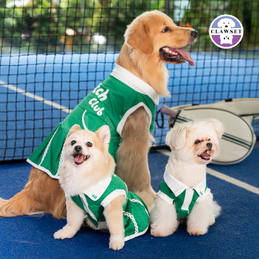 Clawset - Padel Tennis Collection - Pet Sport T-shirt - Green