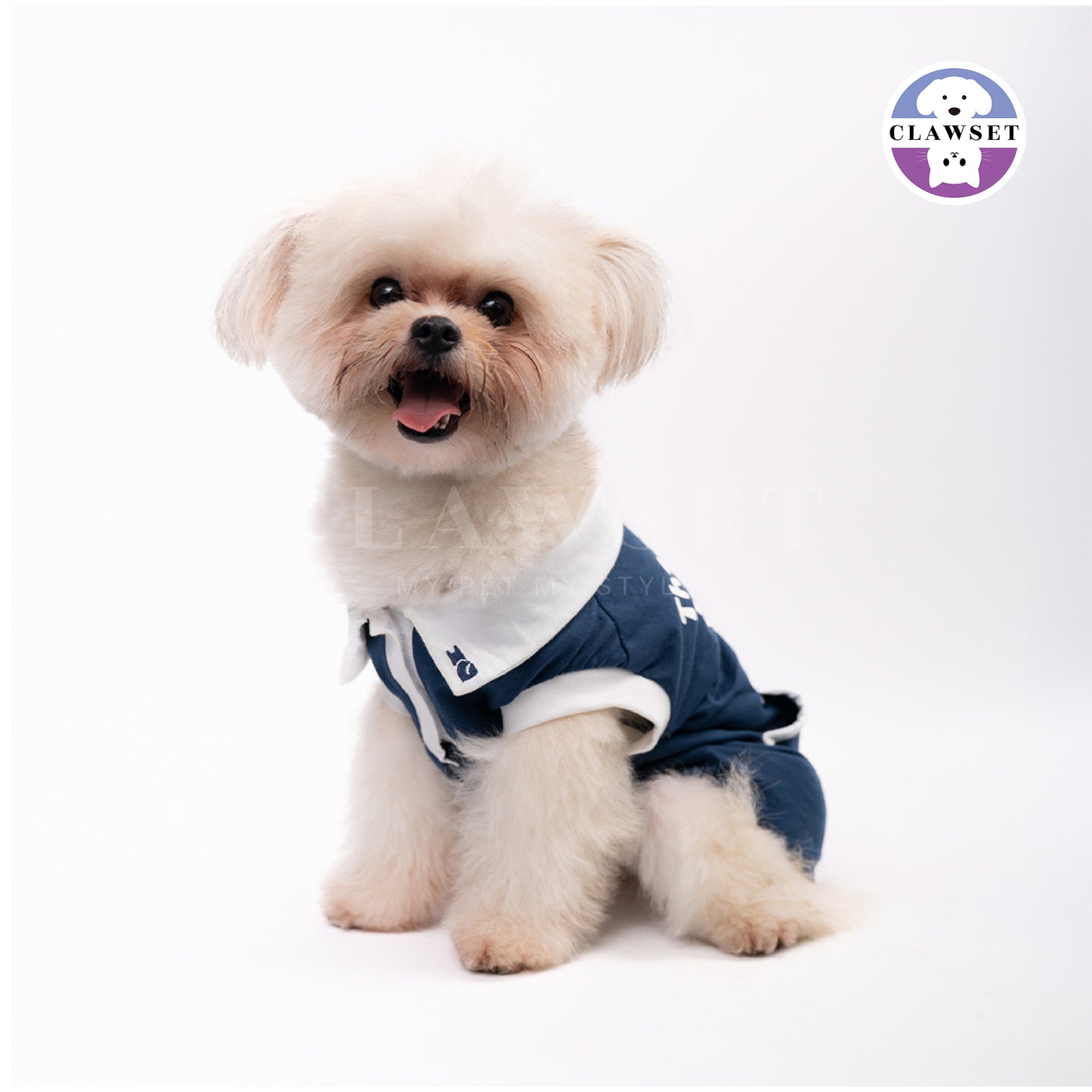 Clawset - Padel Tennis Collection - Pet Sport T-shirt - Navy