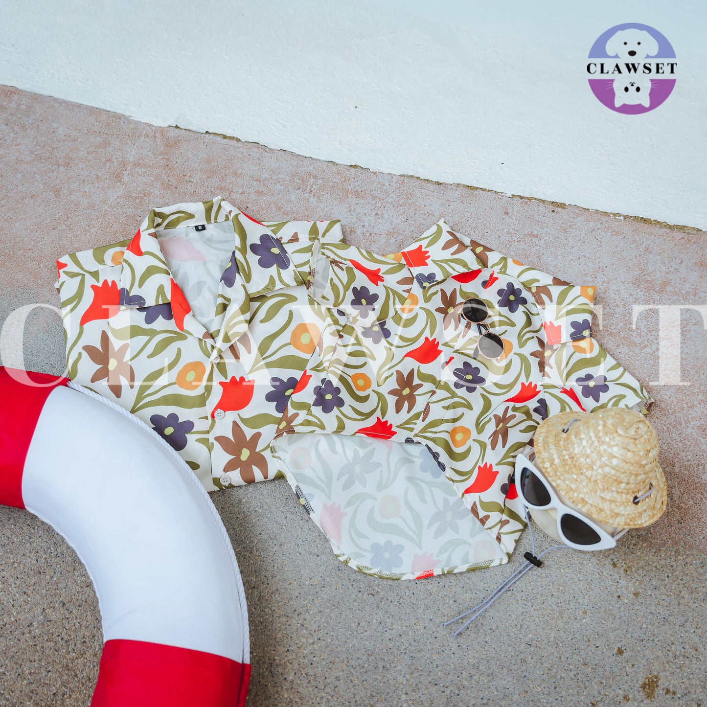 Clawset - Pet Fashion - Hawaii Happy Paradise - Cream