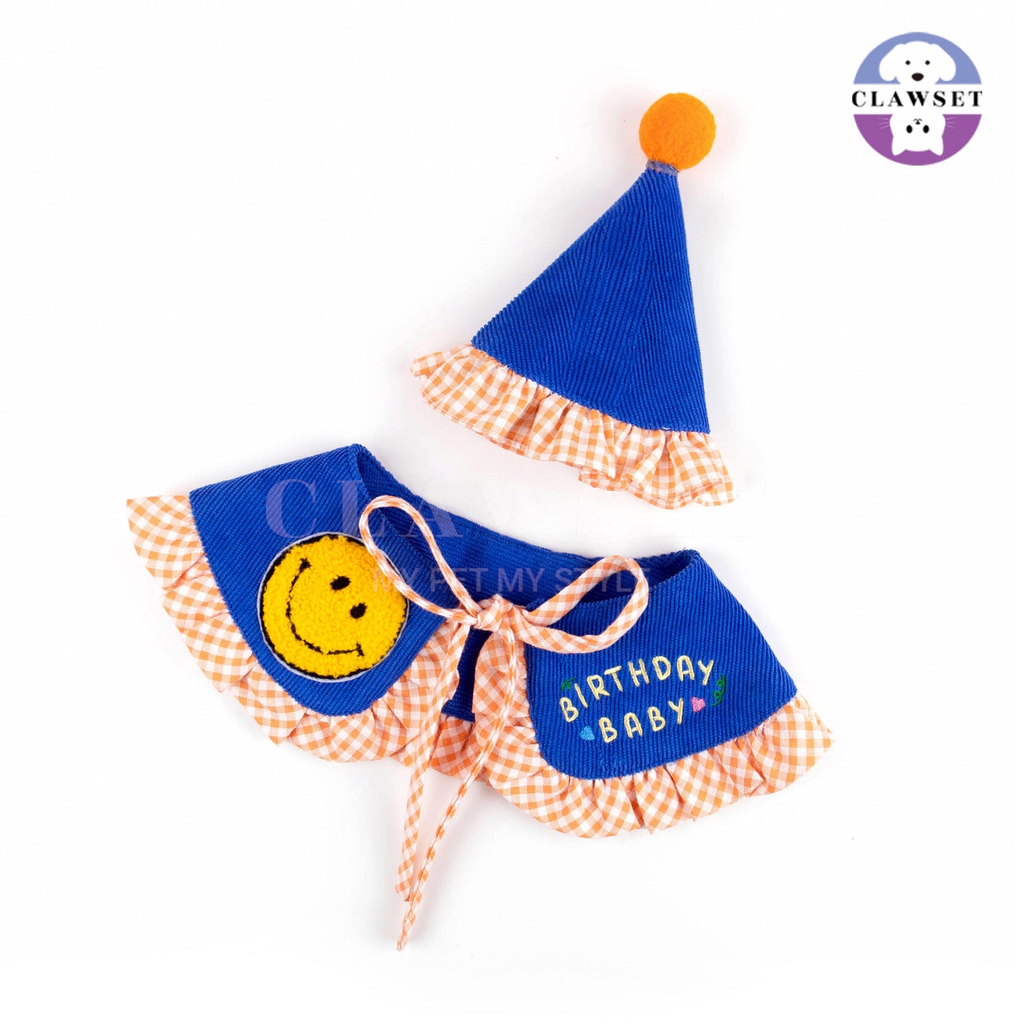 Clawset - Pet Accessories - Birthday Hat (Topi Ulang Tahun) - Blue (Biru)