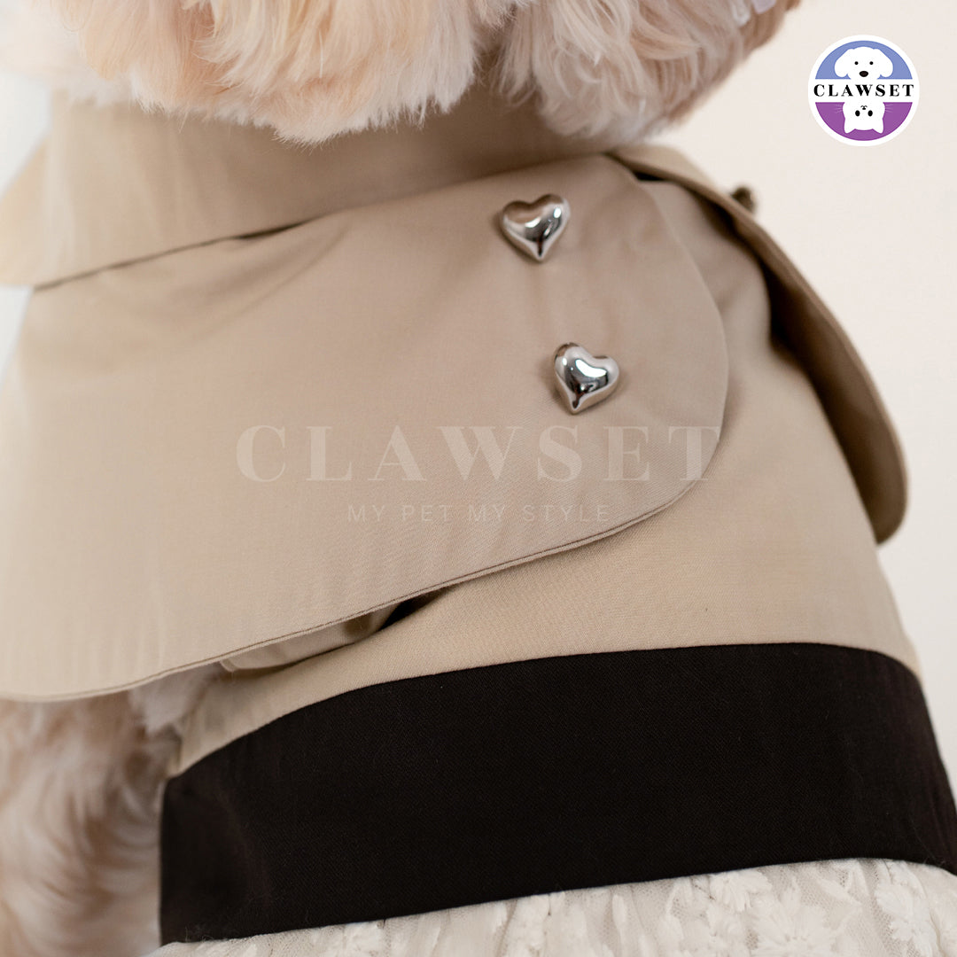 Clawset - European Pet Cape Dress - Brown