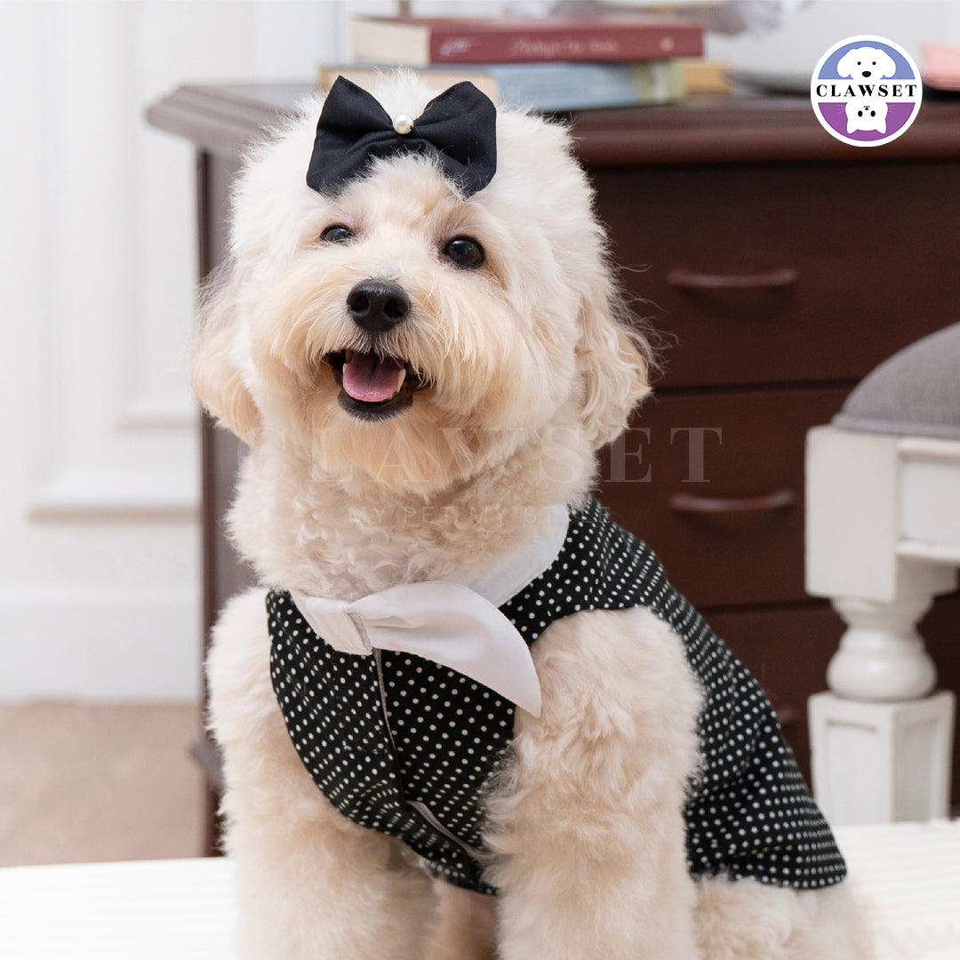Clawset - Polkadot Pet Shirt - Black