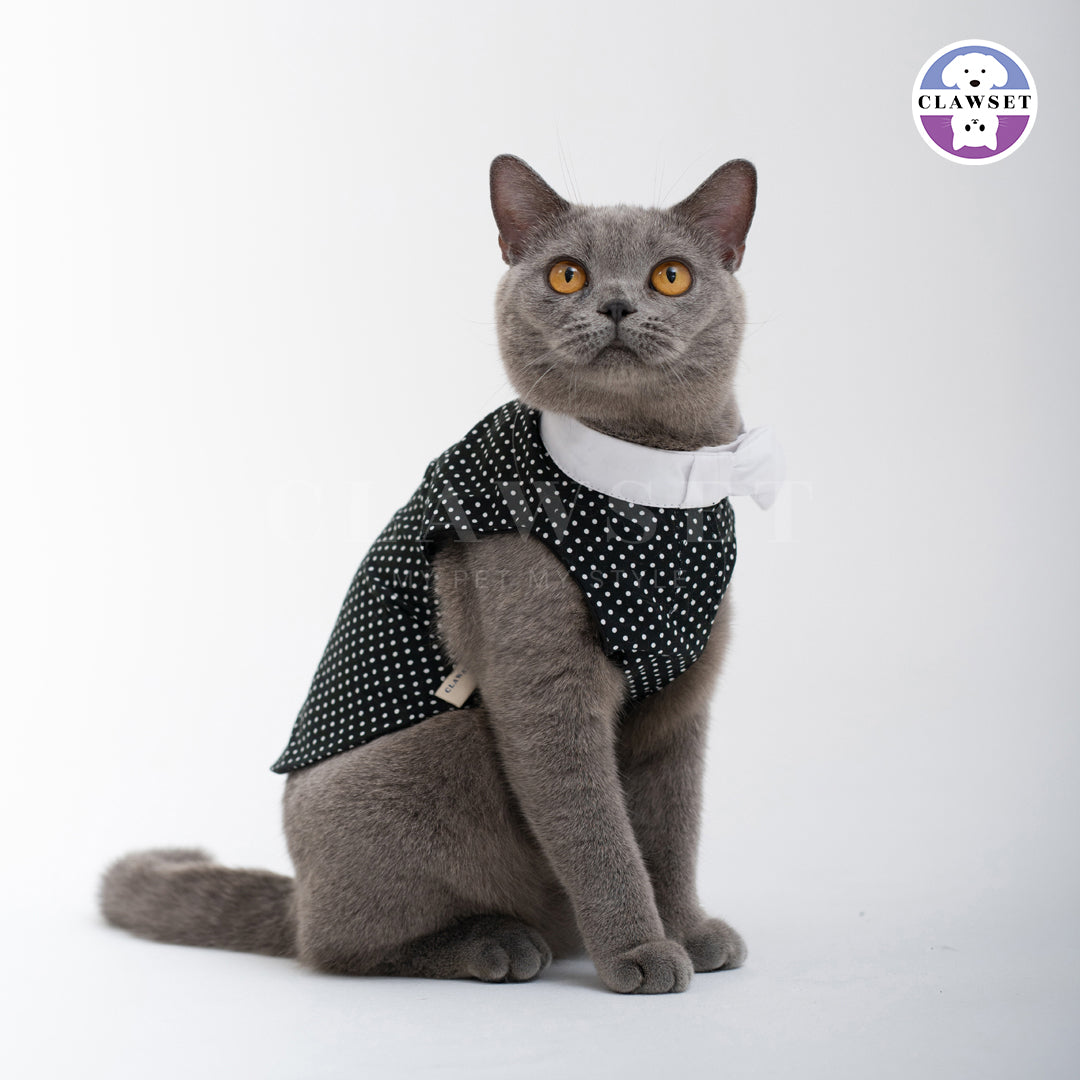 Clawset - Polkadot Pet Shirt - Black