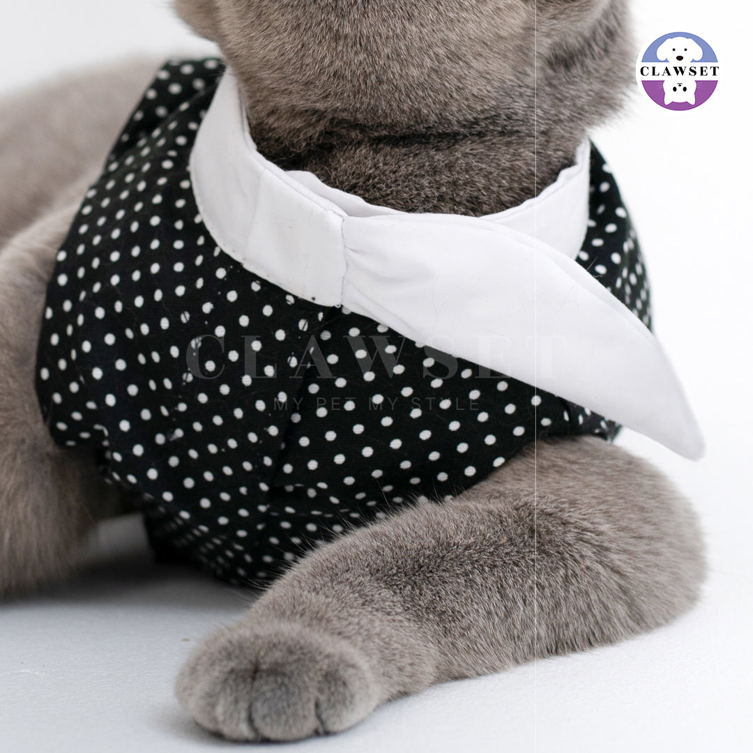 Clawset - Polkadot Pet Shirt - Black
