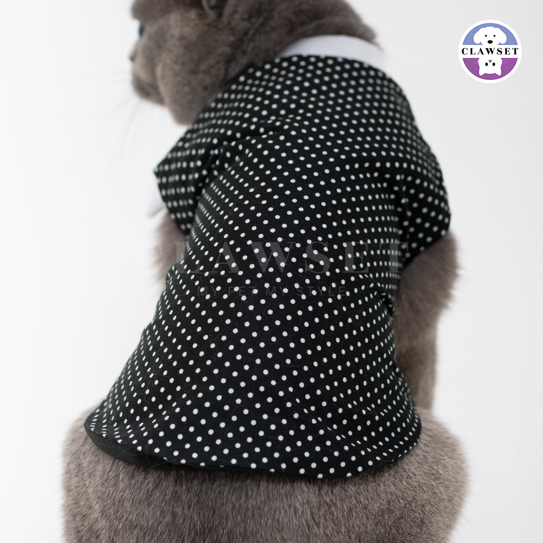 Clawset - Polkadot Pet Shirt - Black