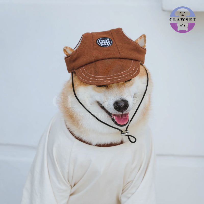 Clawset - Pet Accessories - Cool Kid (Topi Hewan Peliharaan) - Brown (Coklat)