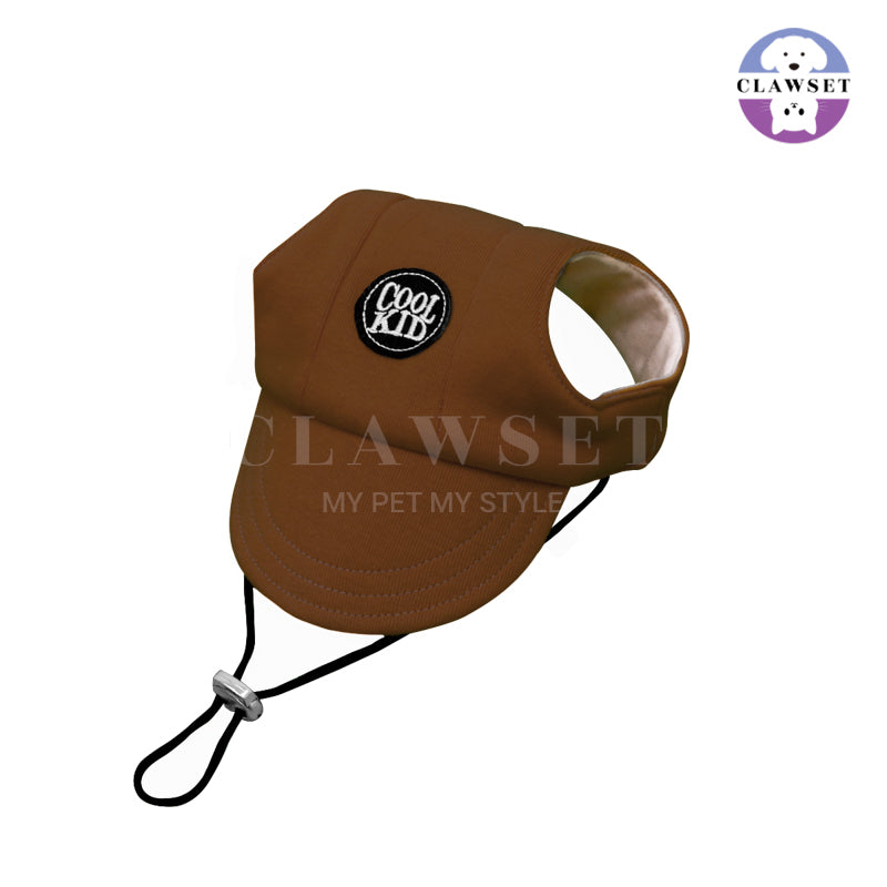 Clawset - Pet Accessories - Cool Kid (Topi Hewan Peliharaan) - Brown (Coklat)